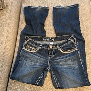 Maurice’s dark wash bootcut jeans size 3/4 regular